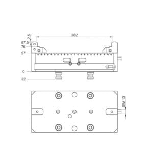 Zero point 5-Axis Self-Centering Vise 310x125 - PV125-125 Series - Image 3
