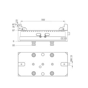 Zero point 5-Axis Self-Centering Vise 360x125 - PV125-125 Series - Image 3
