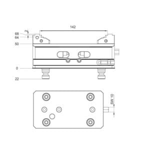 Zero point 5-Axis Self-Centering Vise 170x54 - PV77-54 Series - Image 3