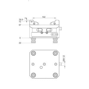 Zero point 5-Axis Self-Centering Vise 170x75 - PV125-75 Series - Image 3