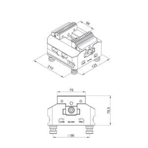 Zero point 5-Axis Self-Centering Vise 210x75 - PV125-75 Series - Image 2