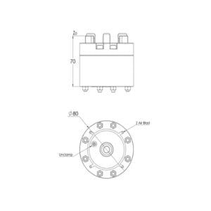 System 3R Compatible 3R-909.57 Macro 70 Pneumatic Spindle Chuck 80mm - Image 4
